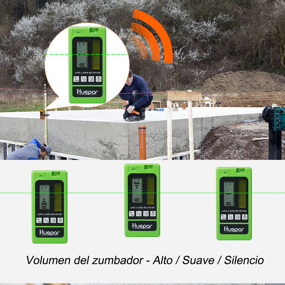 Huepar LR5RG - Detector láser para nivel láser de línea HUEPAR ES - Nivel láser