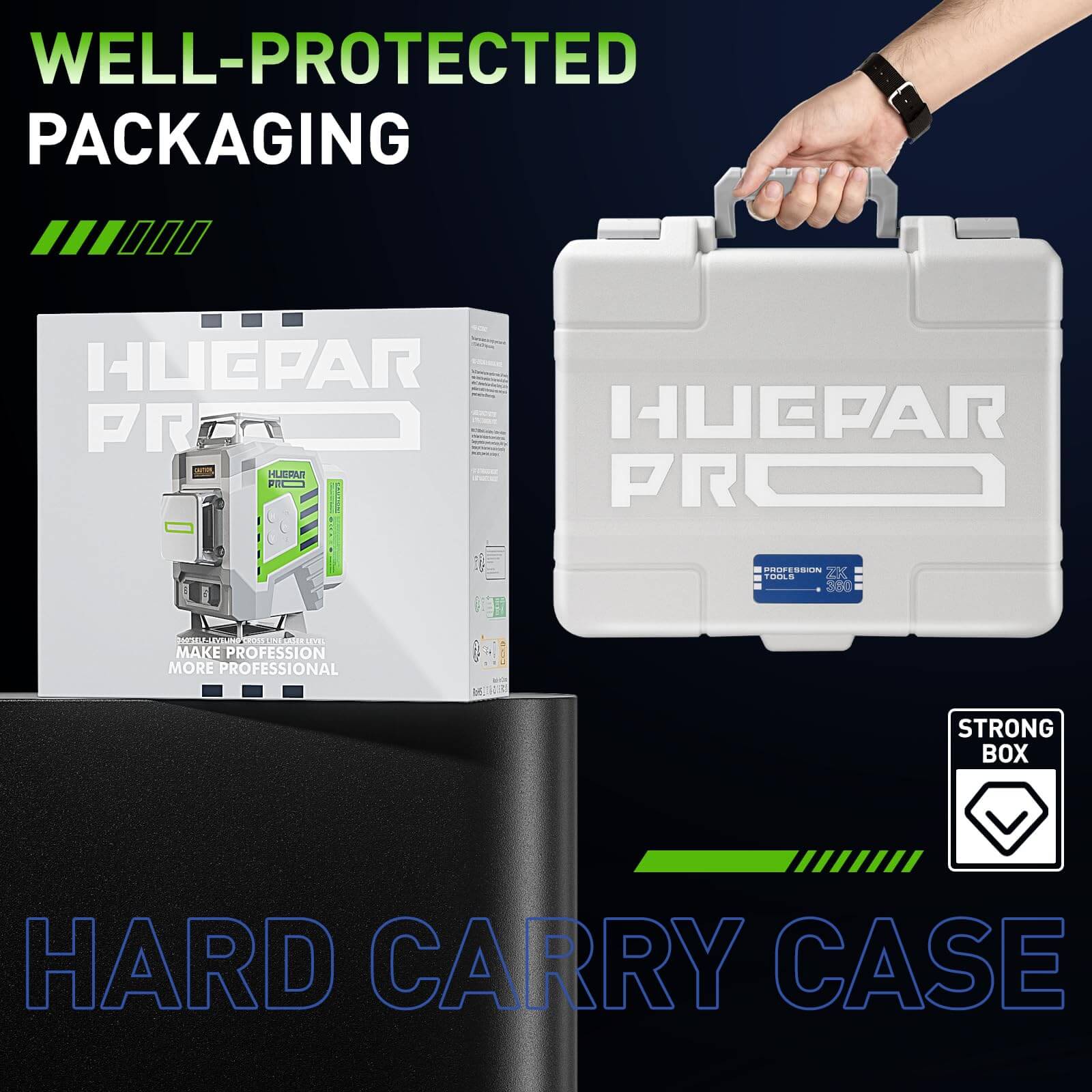 Huepar Pro ZK03DG Nivel láser