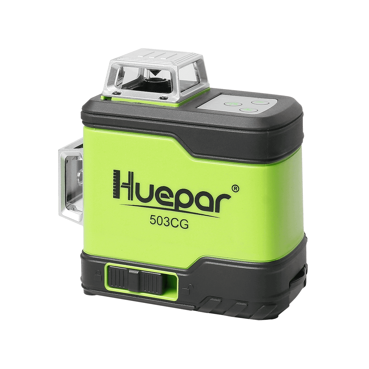 Huepar 503CG - Nivel láser autonivelante de líneas cruzadas con haz verde 3D