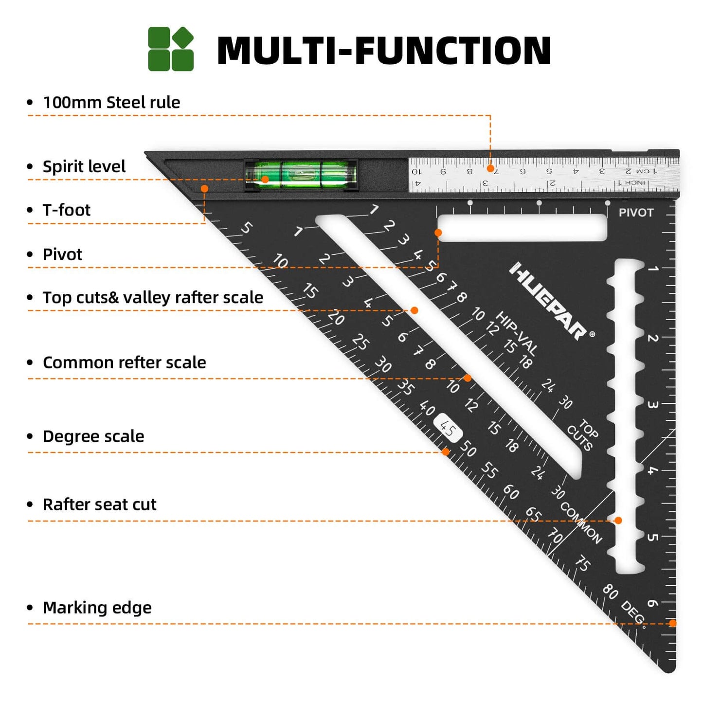 HUEPAR CS1 Level Ruler for precise measurements3