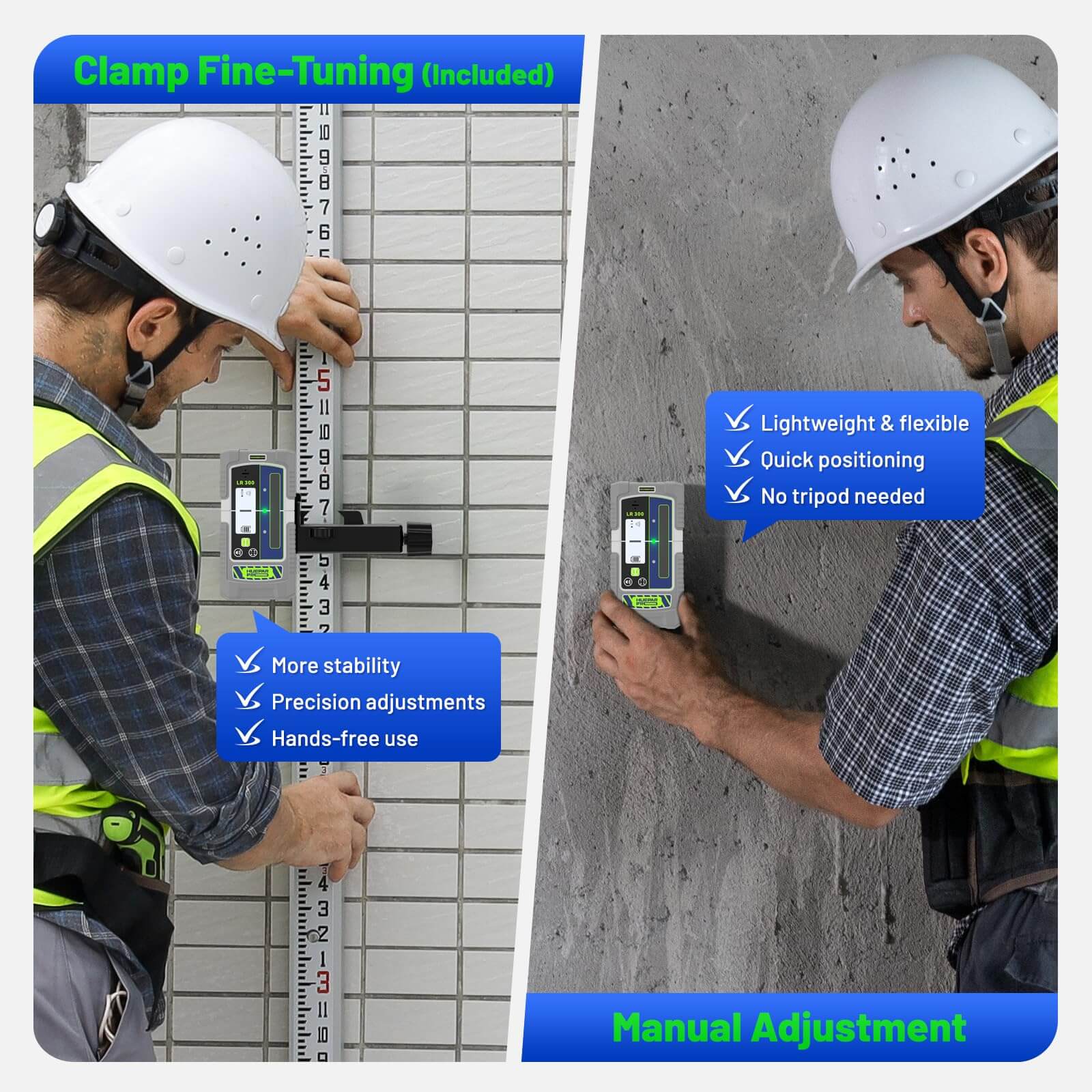 Huepar LR300 - Detector láser/Receptor láser de línea