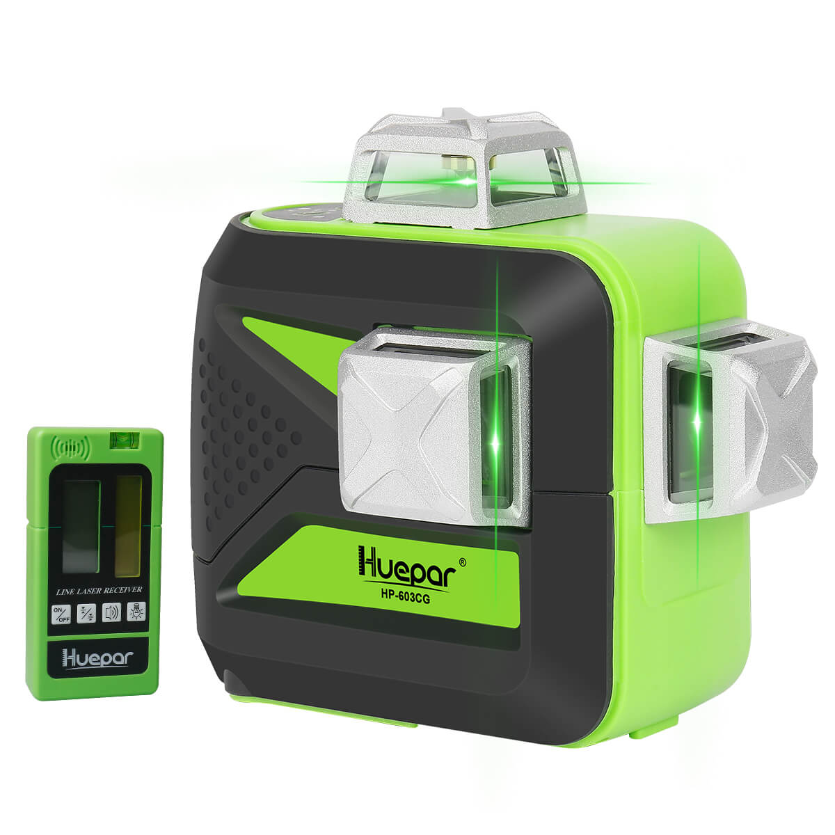  Huepar Nivel láser de línea cruzada verde 3x360 con modo de  pulso, batería de iones de litio, estuche rígido : Herramientas y Mejoras  del Hogar