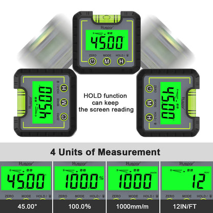 Huepar AG01 - Medidor de ángulo digital HUEPAR ES - Nivel láser