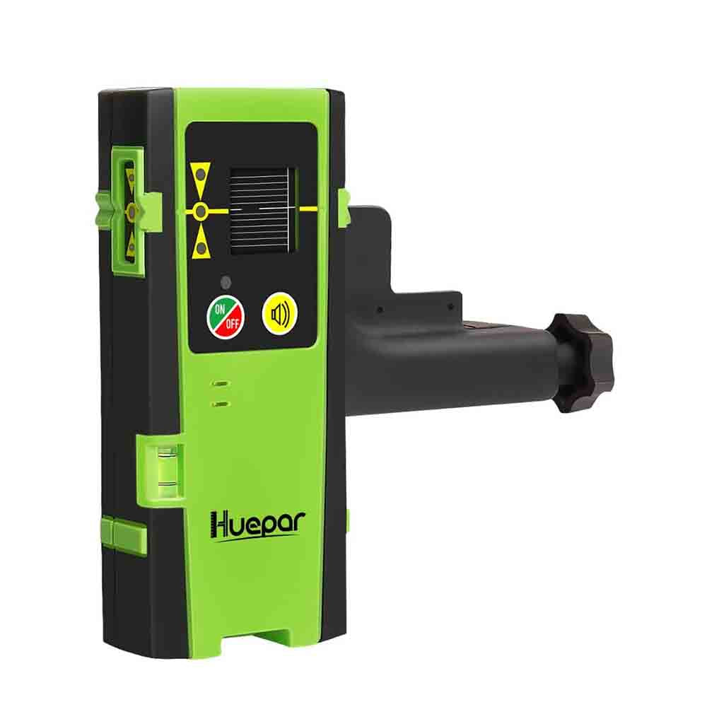 Herramienta láser Huepar 3D Cross Line autonivelante de nivel 3 x 360 Green  Beam de tres planos, batería de iones de litio con puerto de carga tipo C y  funda rígida incluida