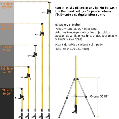 Huepar LP36 - Poste Telescópico Láser 3,7m